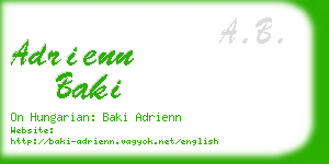 adrienn baki business card